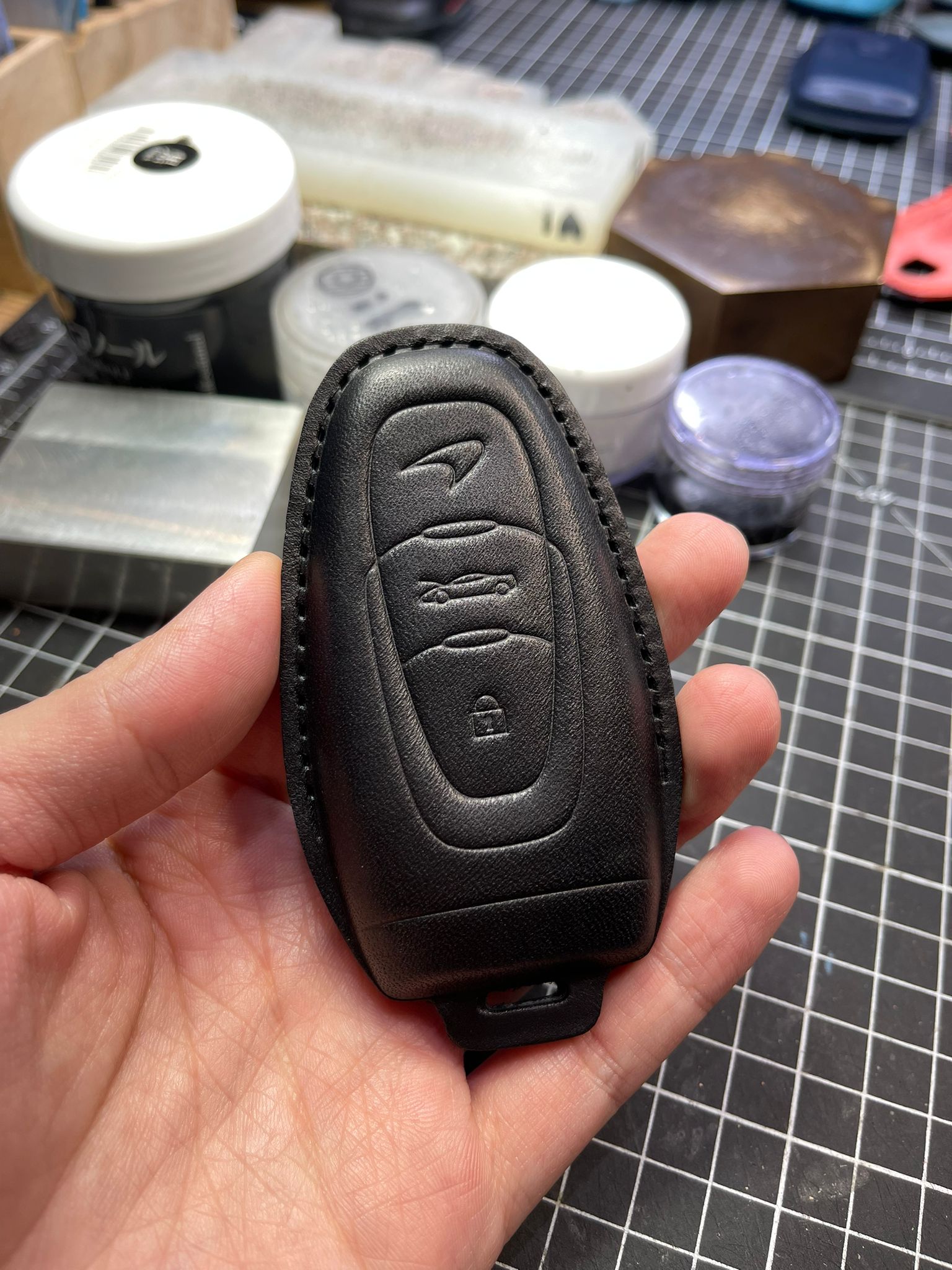 Mclaren Leather Key Cover Mclaren Artura — Addison Auto Retrofits