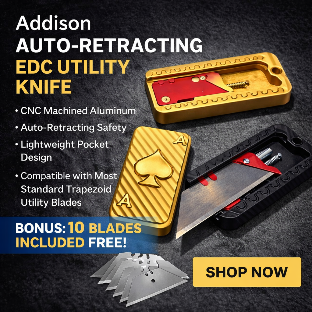 Addison Auto-Retracting EDC Utility Tool With Keyring Hole