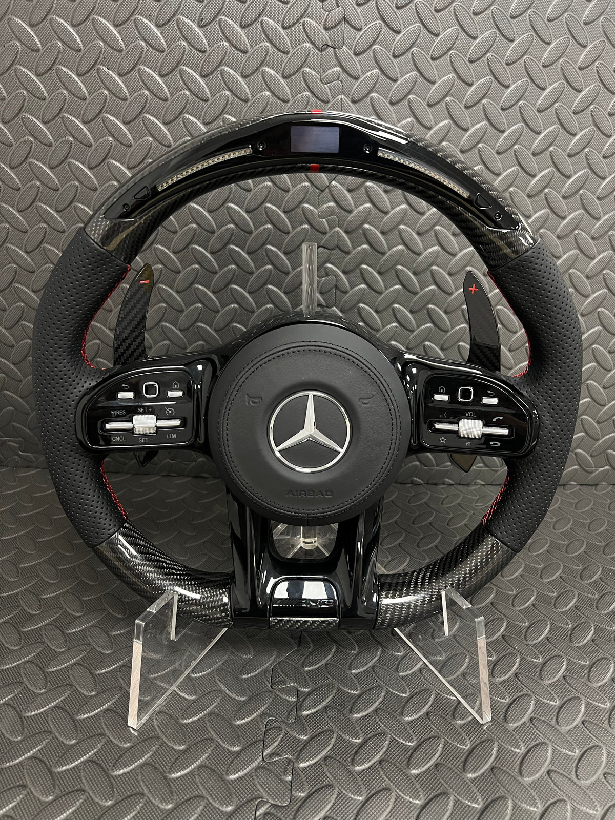 Mercedes A C E Class Carbon Fibre LED Steering Wheel — Addison Auto Retrofits