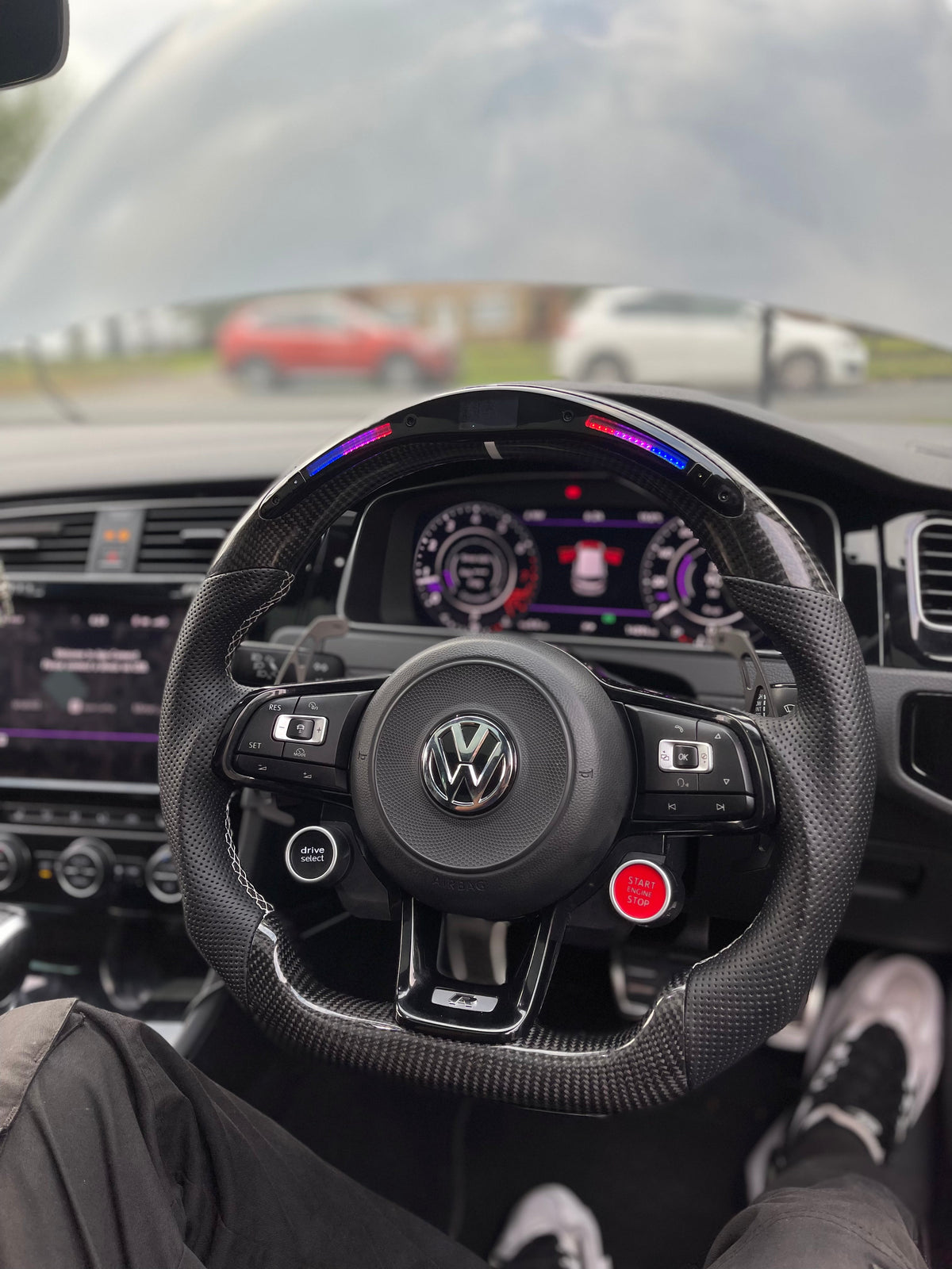 Volkswagen Golf MK 7 and 7.5 Carbon Fibre LED Steering Wheel — Addison Auto Retrofits