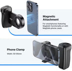 PhonePro MagSafe Bluetooth Camera Grip & Selfie Stabilizer – Ultimate Smartphone Handle for Smooth Vertical & Horizontal Shooting
