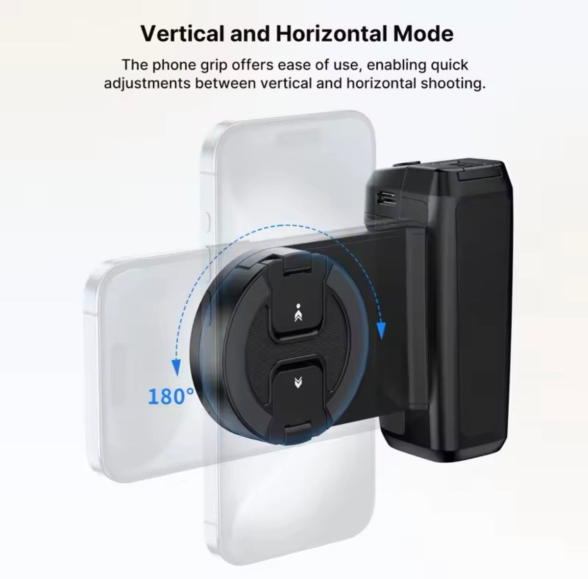 PhonePro MagSafe Bluetooth Camera Grip & Selfie Stabilizer – Ultimate Smartphone Handle for Smooth Vertical & Horizontal Shooting