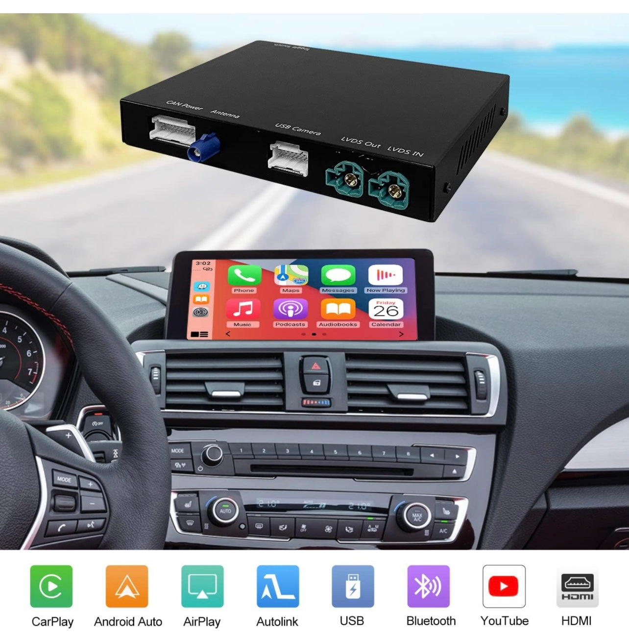 Wireless Carplay Android Auto Retrofit Kit Decoder