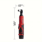 12V Cordless Right Angle Electric Ratchet 45NM 3/8 Inch + FREE Carry case + 4 Sockets FREE