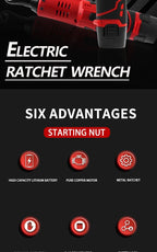 12V Cordless Right Angle Electric Ratchet 45NM 3/8 Inch + FREE Carry case + 4 Sockets FREE