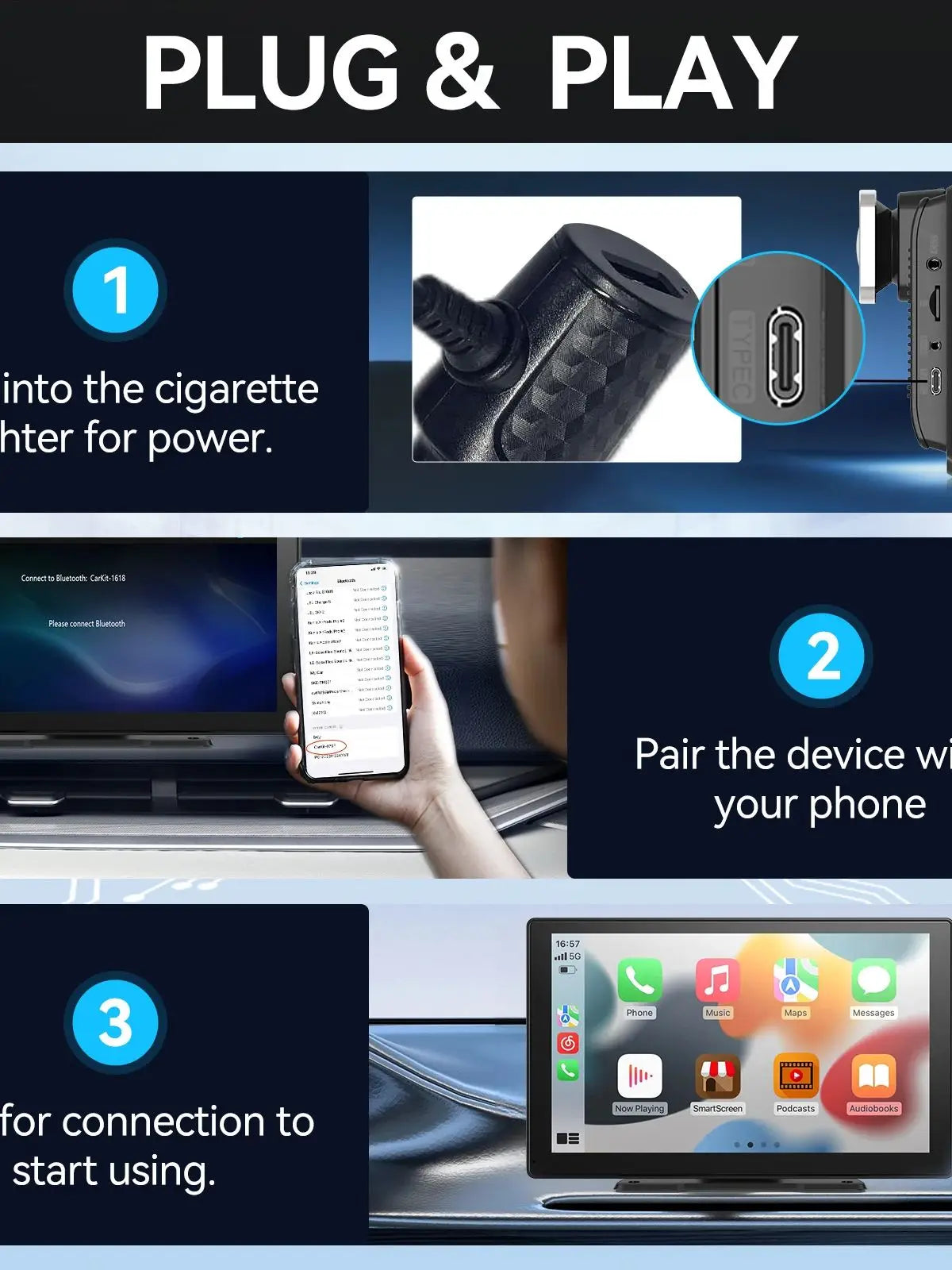 CarPro-Max CarPlay (2025 Model) 10-Inch Screen