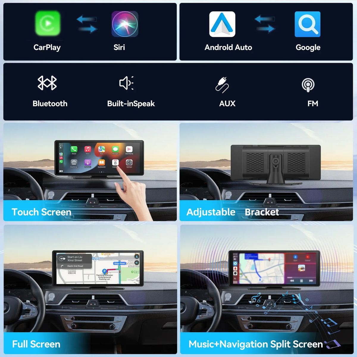 CarPro-Max CarPlay (2025 Model) 10-Inch Screen