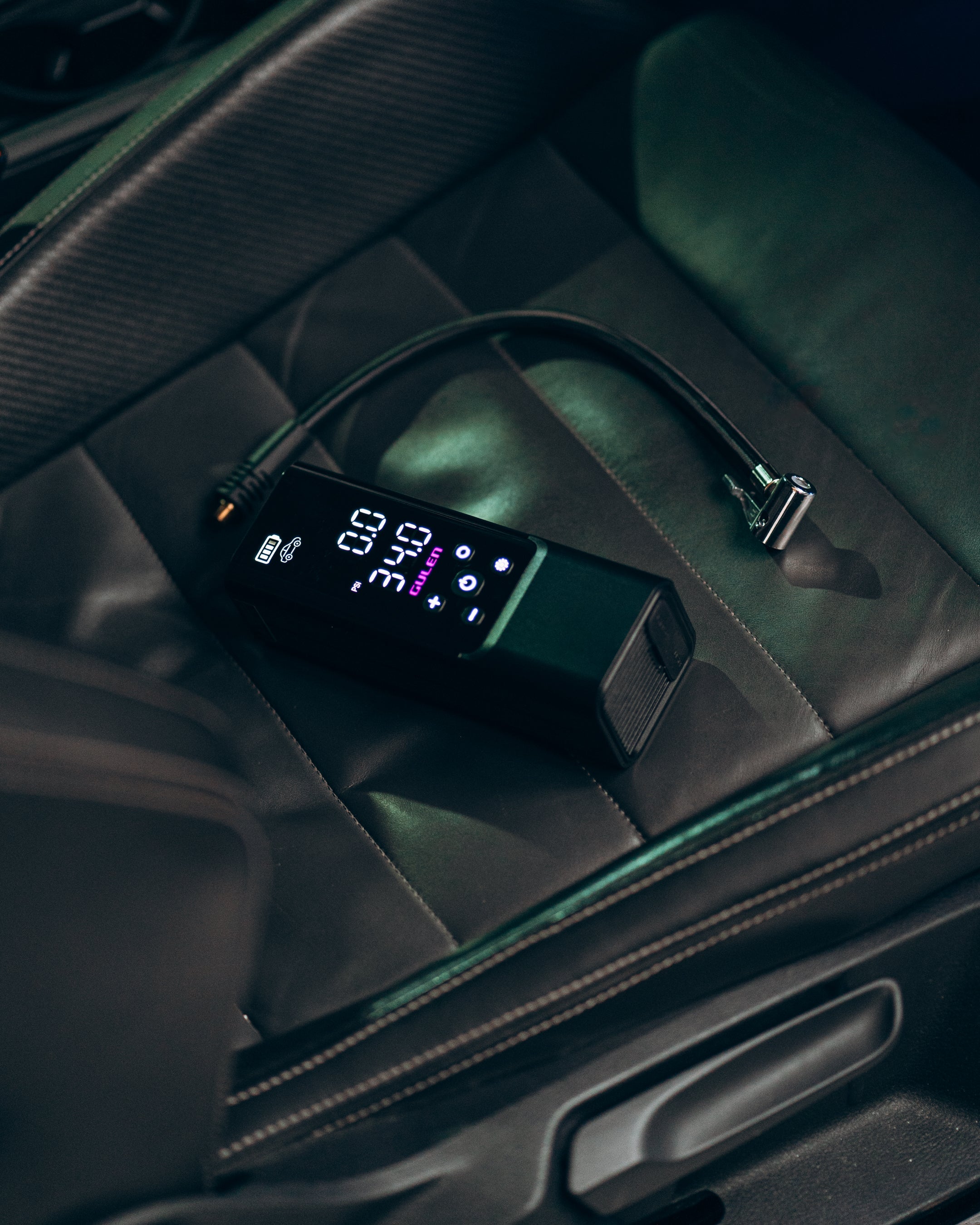 AirGuard Pro™ – Portable Digital Tire Inflator with LED Light & Power Bank