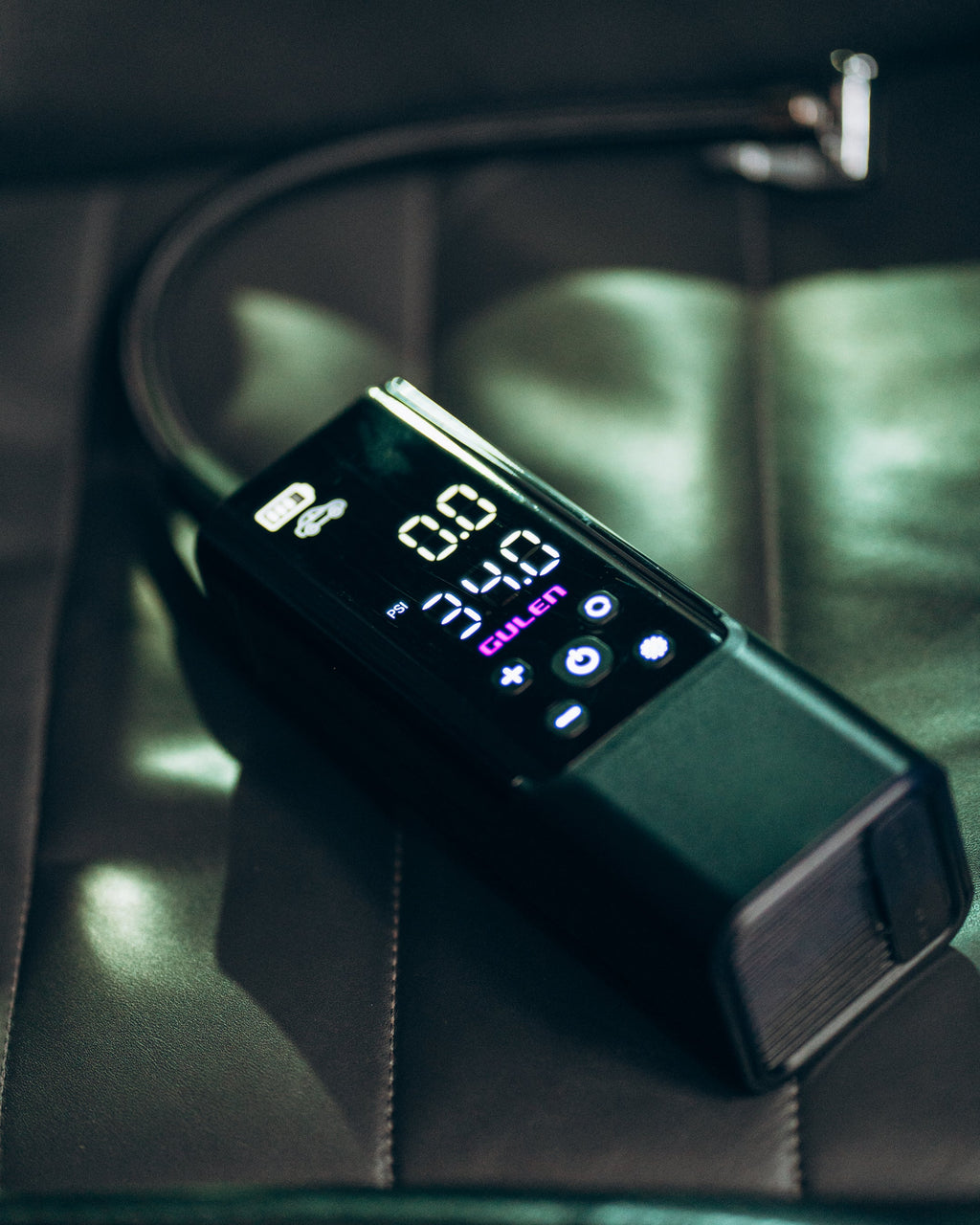 AirGuard Pro™ – Portable Digital Tire Inflator with LED Light & Power Bank