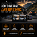 Addison GuardView 360 4-Channel Dash Cam - front, rear, left, right coverage