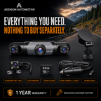 Addison GuardView 360 - whats included, unit, mount, rear camera, 64GB SD card
